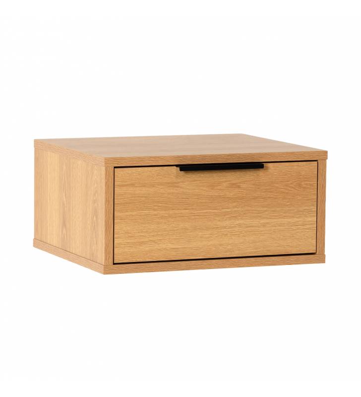 Mesita de Noche Flotante Roble Auran Top Mueble