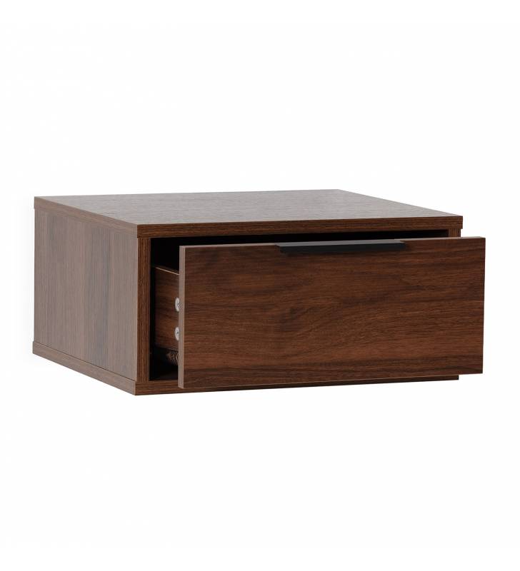 Mesita de Noche Flotante Nogal Auran Top Mueble 2