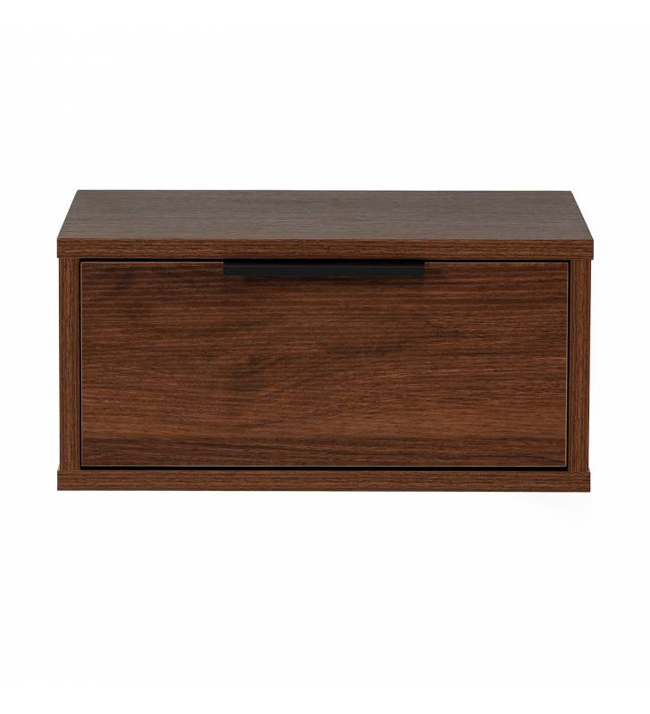 Mesita de Noche Flotante Nogal Auran Top Mueble 3