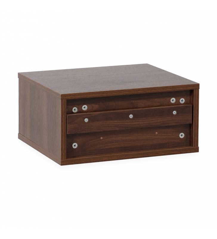 Mesita de Noche Flotante Nogal Auran Top Mueble 5