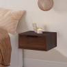 Mesita de Noche Flotante Nogal Auran Top Mueble Ambiente