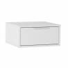 Mesita de Noche Flotante Blanco Auran Top Mueble