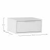 Mesita de Noche Flotante Blanco Auran Top Mueble Dimensiones