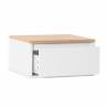 Mesita de Noche Flotante Blanco Roble Phoebe Top Mueble 2