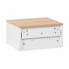 Mesita de Noche Flotante Blanco Roble Phoebe Top Mueble 5