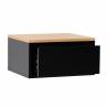 Mesita de Noche Flotante Negro Roble Phoebe Top Mueble 2