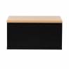 Mesita de Noche Flotante Negro Roble Phoebe Top Mueble 3