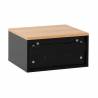 Mesita de Noche Flotante Negro Roble Phoebe Top Mueble 5
