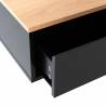 Mesita de Noche Flotante Negro Roble Phoebe Top Mueble Detalle