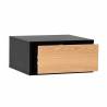 Mesita de Noche Flotante Negro Roble Adonis Top Mueble 2