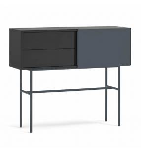 Consola Recibidor Puerta Corredera Gris Antracita Nube Top Mueble