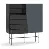 Mueble Auxiliar Puerta Corredera Gris Antracita Nube Top Mueble 2