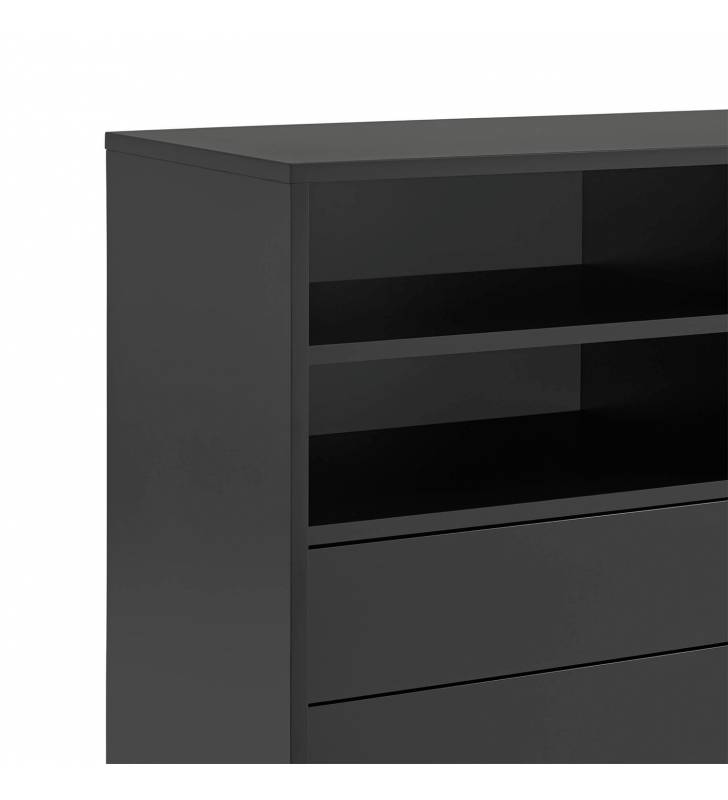 Mueble Auxiliar Puerta Corredera Gris Antracita Nube Top Mueble Detalle