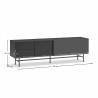 Mueble TV Puerta Corredera Gris Antracita Nube Top Mueble Dimensiones