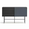 Aparador 140 cm Puerta Corredera Gris Antracita Nube Top Mueble 3