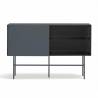 Aparador 140 cm Puerta Corredera Gris Antracita Nube Top Mueble 4