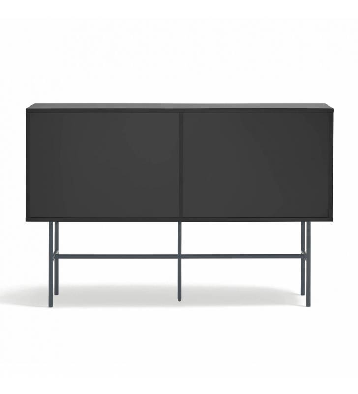 Aparador 140 cm Puerta Corredera Gris Antracita Nube Top Mueble 5