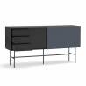 Aparador 180 cm Puerta Corredera Gris Antracita Nube Top Mueble 2