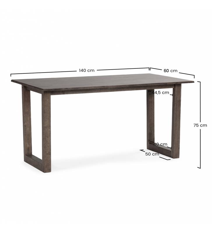 Mesa comedor 140 cm Nogal Georgia Top Mueble Dimensiones