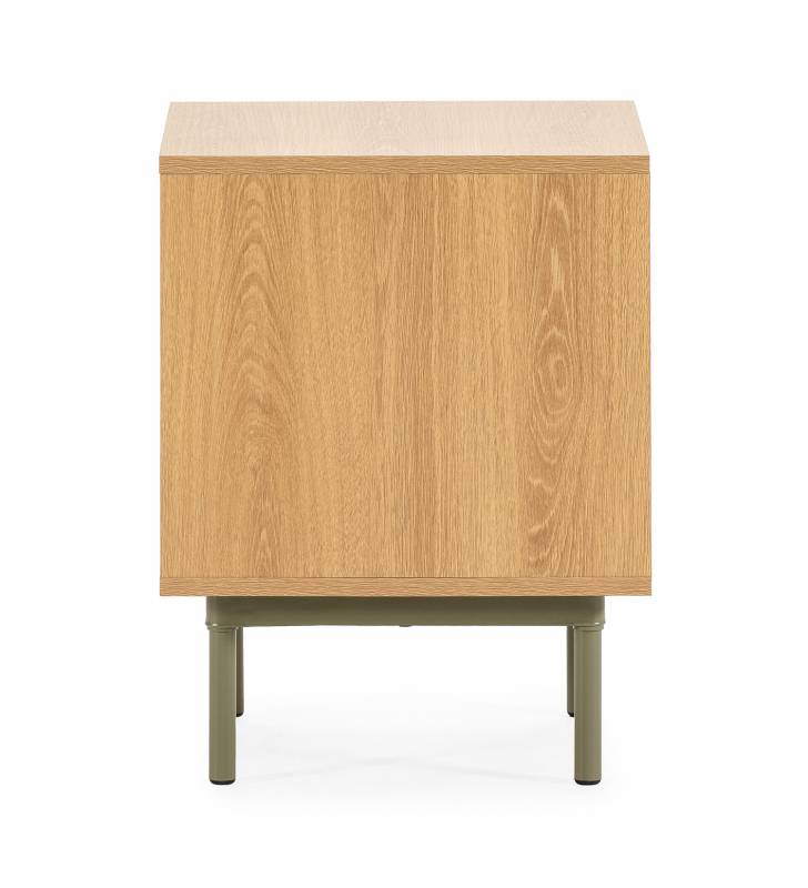 Mesita de Noche 40 cm Roble Verde Kamila Top Mueble 4