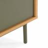 Mesita de Noche 40 cm Roble Verde Kamila Top Mueble Detalle