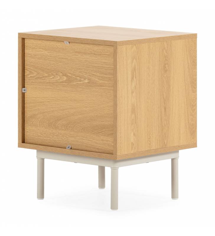 Mesitas de Noche Roble Gris Kamila Top Mueble 5