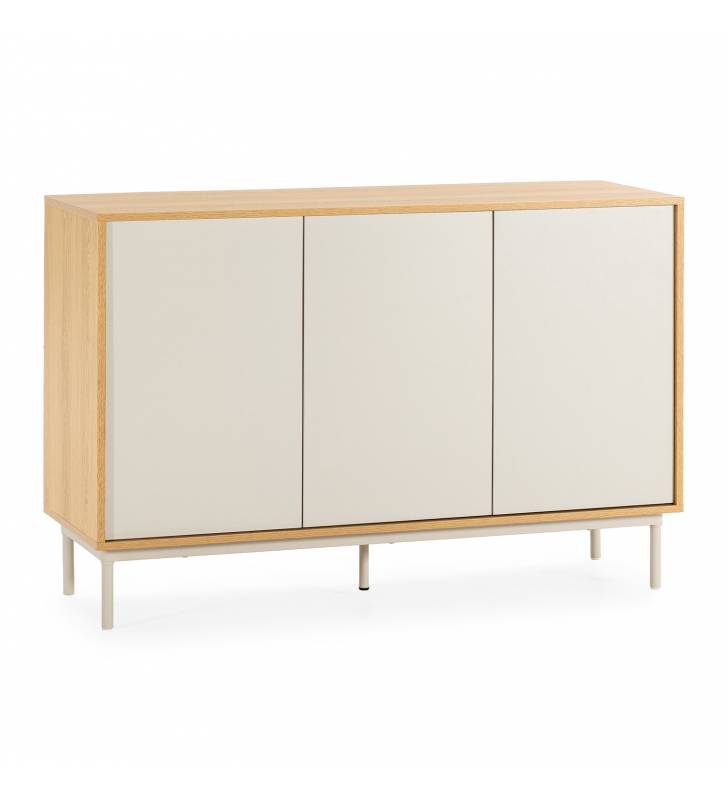 Aparador 120 cm Roble Gris Kamila Top Mueble