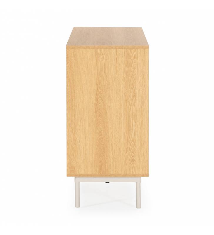 Aparador 120 cm Roble Gris Kamila Top Mueble 4