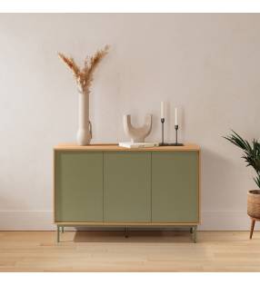 Aparador 120 cm Roble Verde Kamila Top Mueble Ambiente