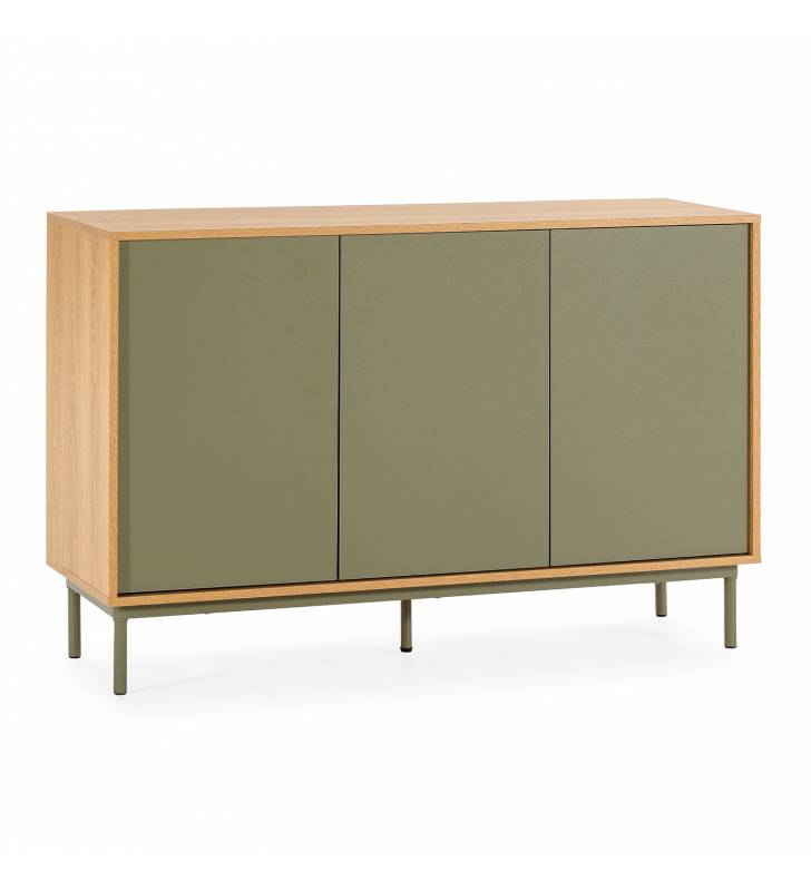 Aparador 120 cm Roble Verde Kamila Top Mueble