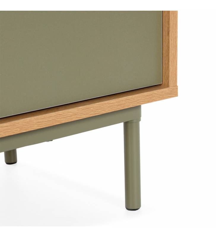 Aparador 120 cm Roble Verde Kamila Top Mueble Detalle