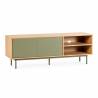 Mueble Tv 140 cm Roble Verde Kamila Top Mueble