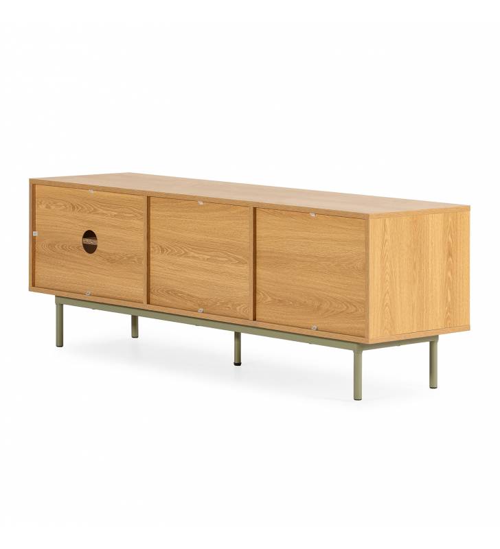 Mueble Tv 140 cm Roble Verde Kamila Top Mueble 5