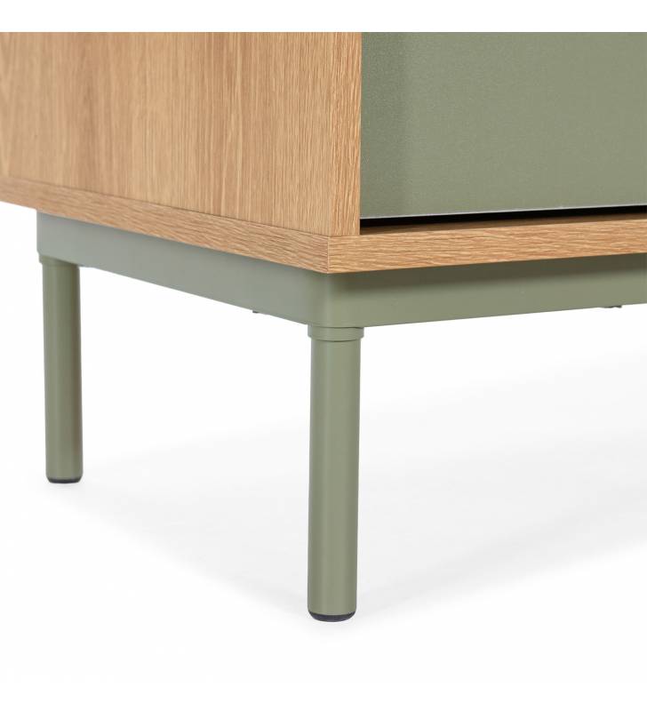 Mueble Tv 140 cm Roble Verde Kamila Top Mueble Detalle