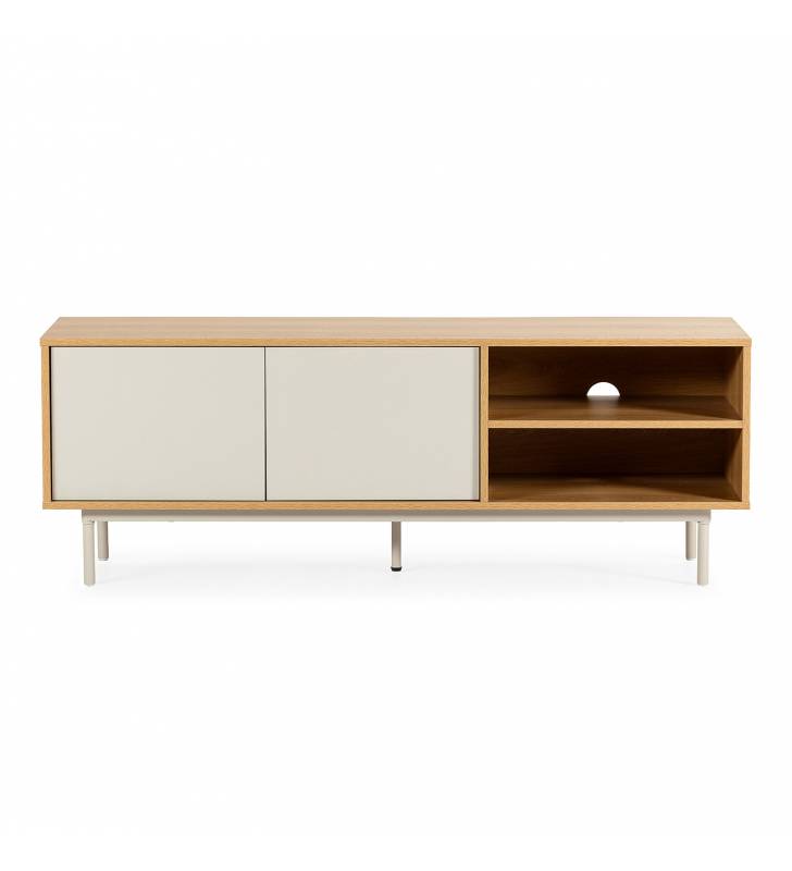 Mueble TV Roble Gris Kamila Top Mueble 3