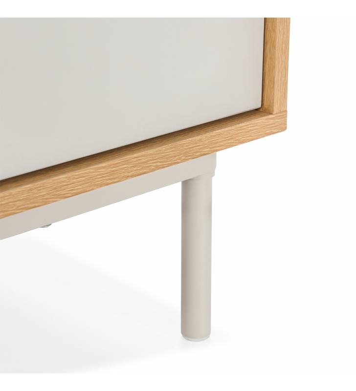 Aparador Salón Roble Gris Kamila Top Mueble Detalle