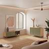 Conjunto Mueble TV y Aparador Roble Verde Kamila Top Mueble