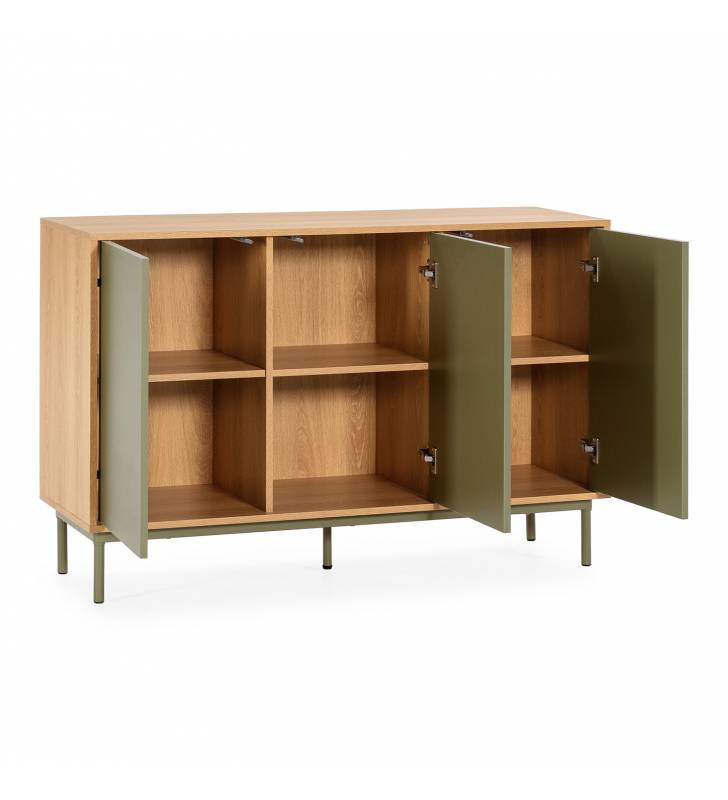 Aparador Salón Roble Verde Kamila Top Mueble 2