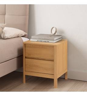 Mesita de Noche 45 cm Roble Nassaua Top Mueble Ambiente