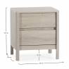 Mesita de Noche 45 cm Roble Nassaua Top Mueble Dimensiones