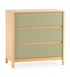 Cómoda 80 cm ancho Roble Verde Nassaua Top Mueble