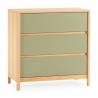 Cómoda 80 cm ancho Roble Verde Nassaua Top Mueble