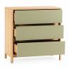 Cómoda 80 cm ancho Roble Verde Nassaua Top Mueble 2