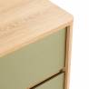 Cómoda 80 cm ancho Roble Verde Nassaua Top Mueble Detalle