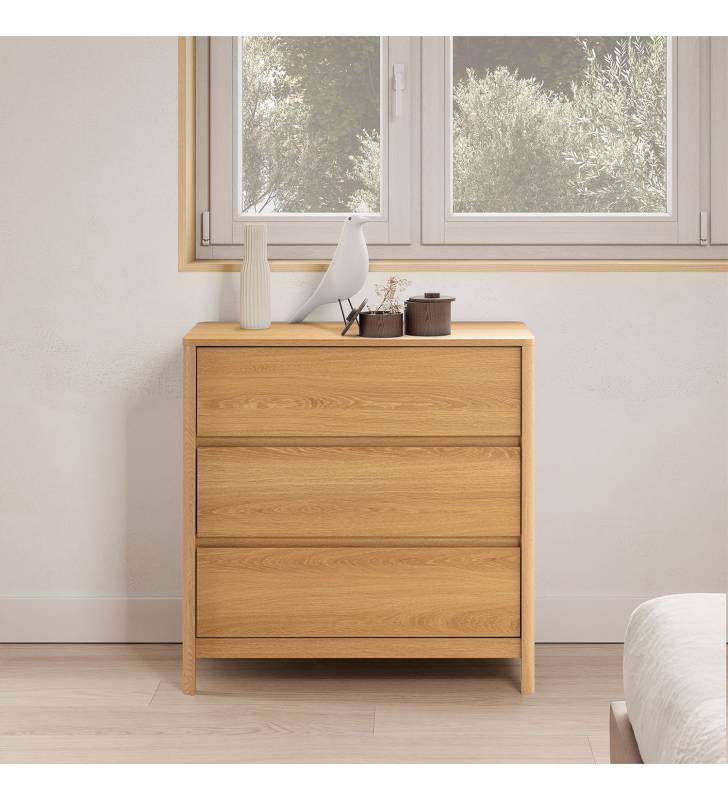 Cómoda Dormitorio Roble Nassaua Top Mueble Ambiente