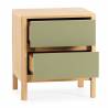 Mesita de Noche Roble Verde Nassaua Top Mueble 2