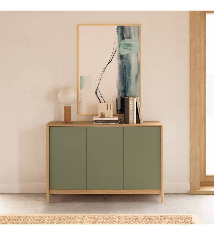 Aparador 120 cm Roble Verde Nassaua Top Mueble Ambiente