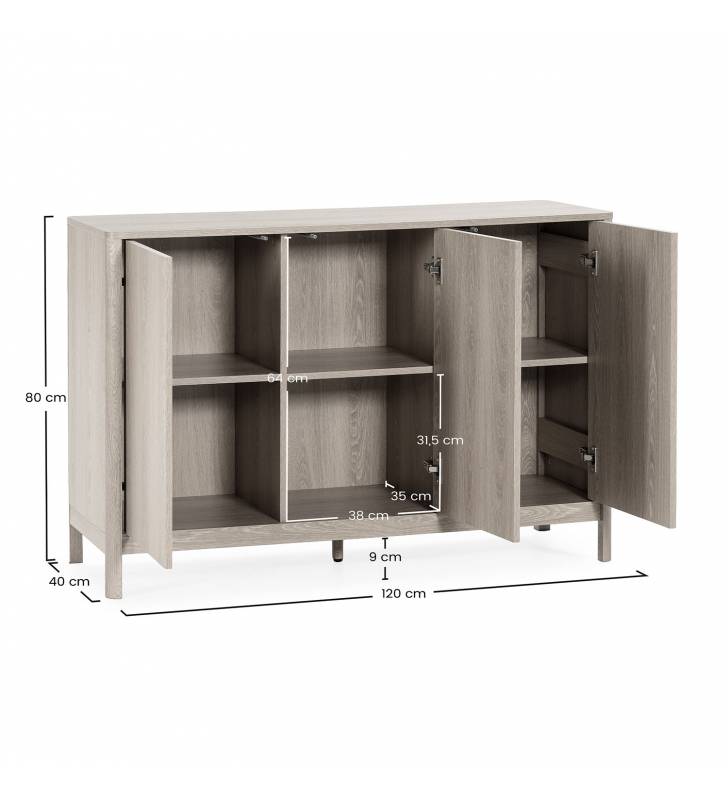 Aparador Salón Roble Nassaua Top Mueble Dimensiones