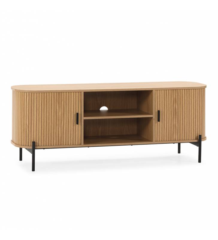 Mueble TV Puertas Correderas Roble Carolina Top Mueble