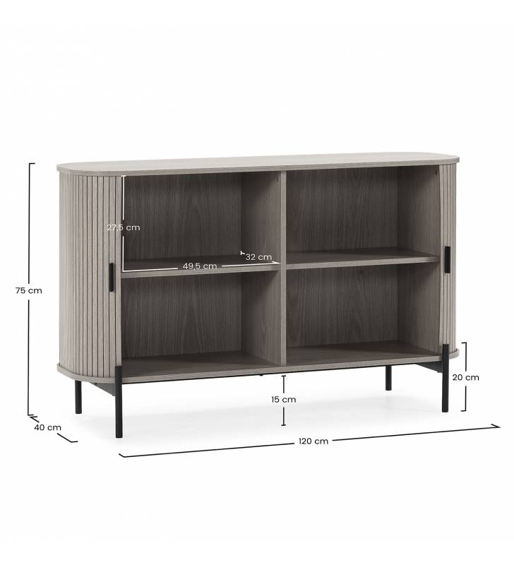Aparador Puertas Correderas Roble Carolina Top Mueble Dimensiones